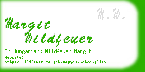 margit wildfeuer business card